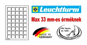Leuchtturm érmetartó lap 33 mm-es érmék részére L méretben