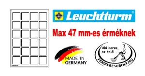 Leuchtturm 2 db érmetartó lap 47 mm L méretben