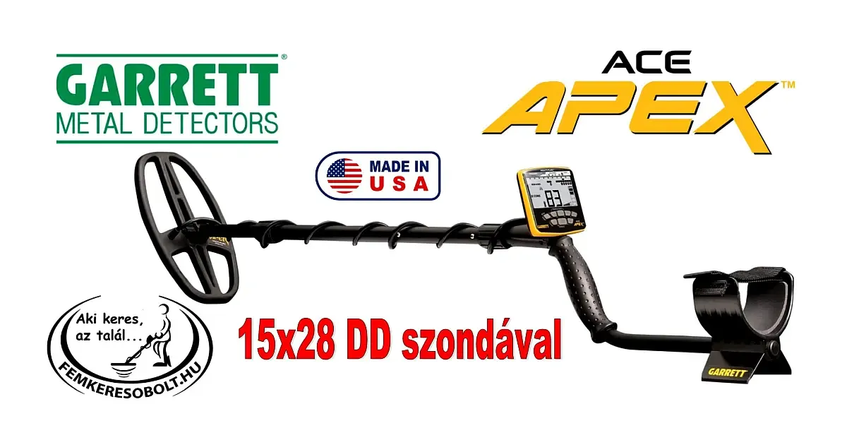 Garrett Ace Apex 15x28 DD szondával