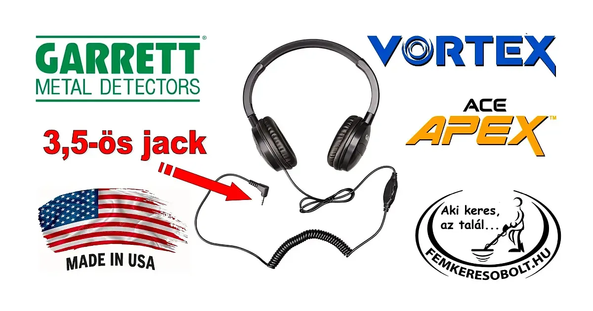 Garrett fémkereső clear sound fejhallgató