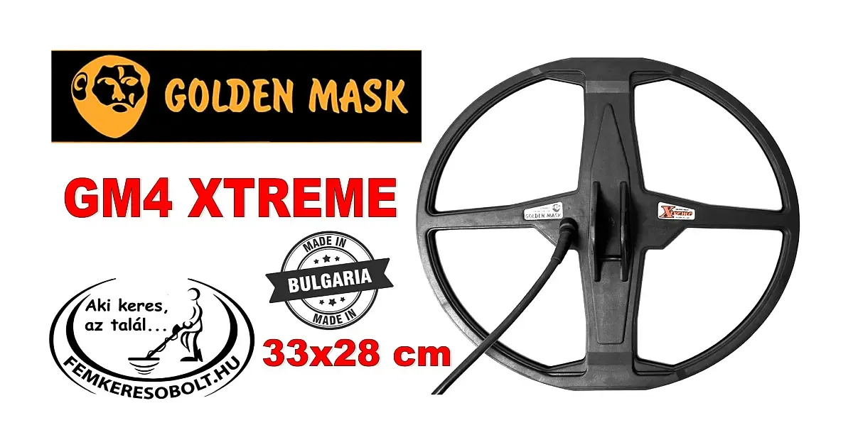 Golden Mask fémkereső GM4 Xtreme 33x28 cm-es DD szonda