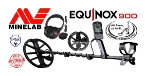 Minelab Equinox 900 fémkereső + WHP + 15 cm-es szonda