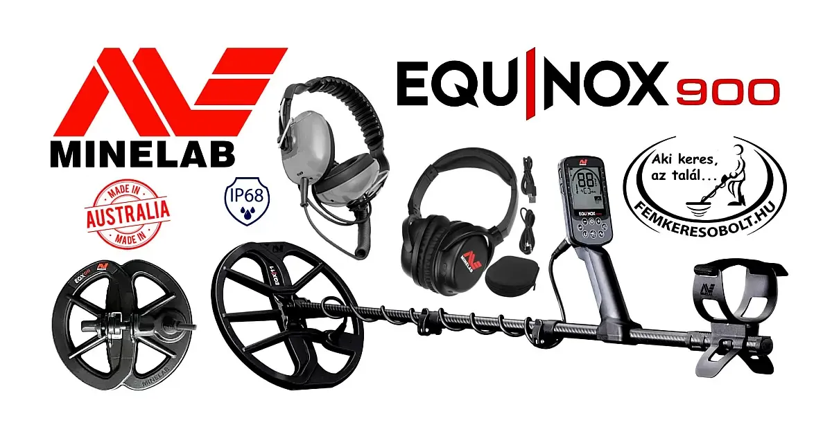 Minelab Equinox 900 + WHP + szonda + vizifüles