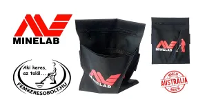 Minelab fémkereső fekete leletgyűjtő táska