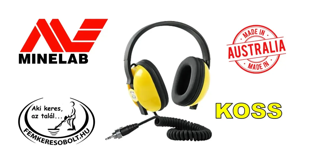 Minelab fémkereső Koss vízálló fejhallgató 