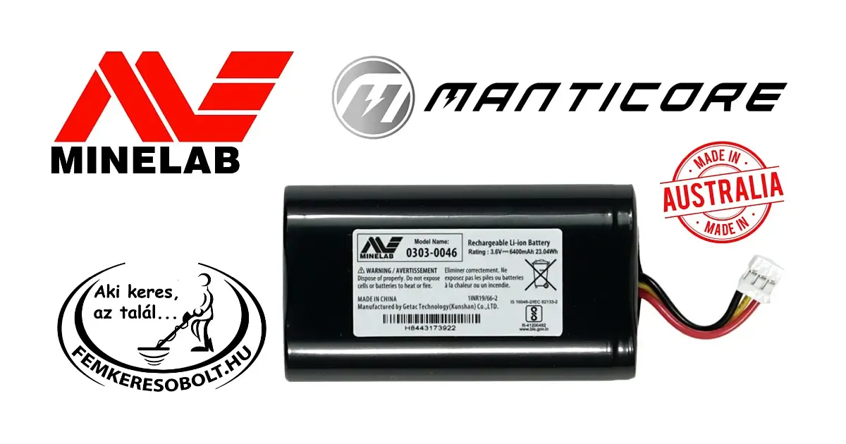 Minelab Manticore fémkereső akkumulátor
