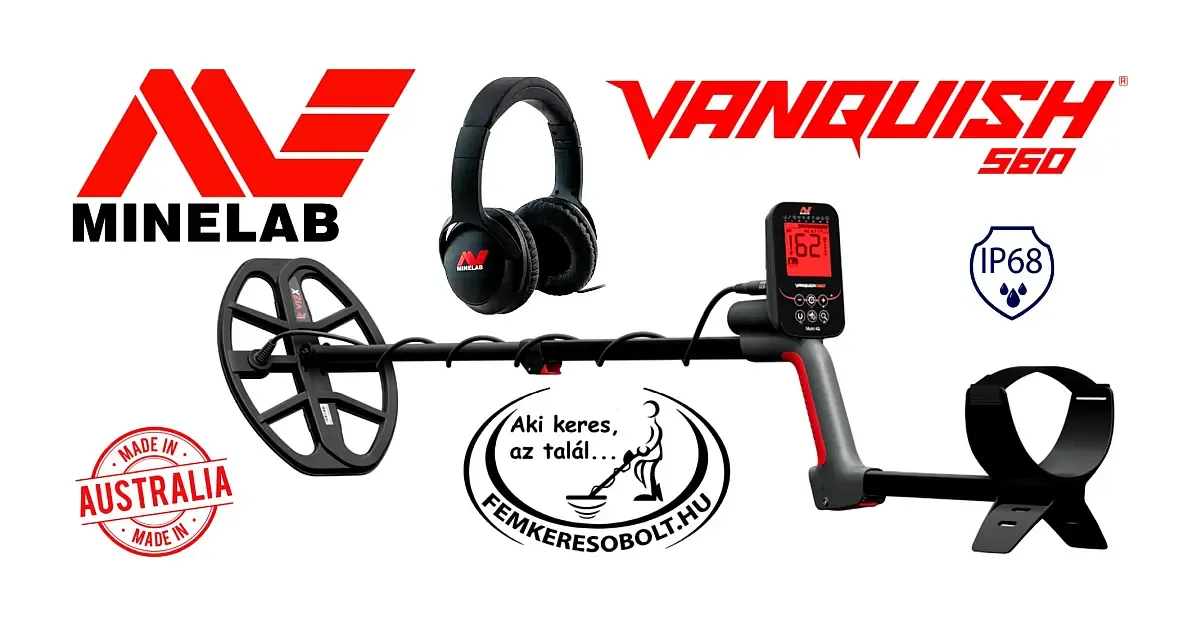 Minelab Vanquish 560 vezetékes fejhallgatóval