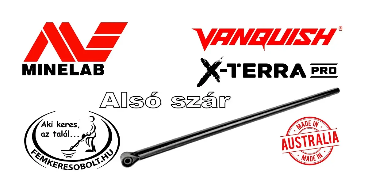 Minelab Vanquish és X-Terra Pro fémkereső alsó szár