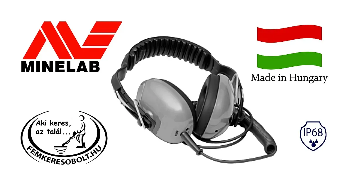 Minelab fémkereső vízálló fejhallgató