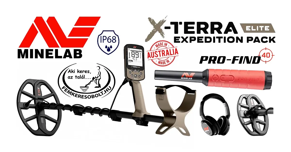 Minelab X-Terra Elite Expedition fémkereső + Pro-Find 40 pointer