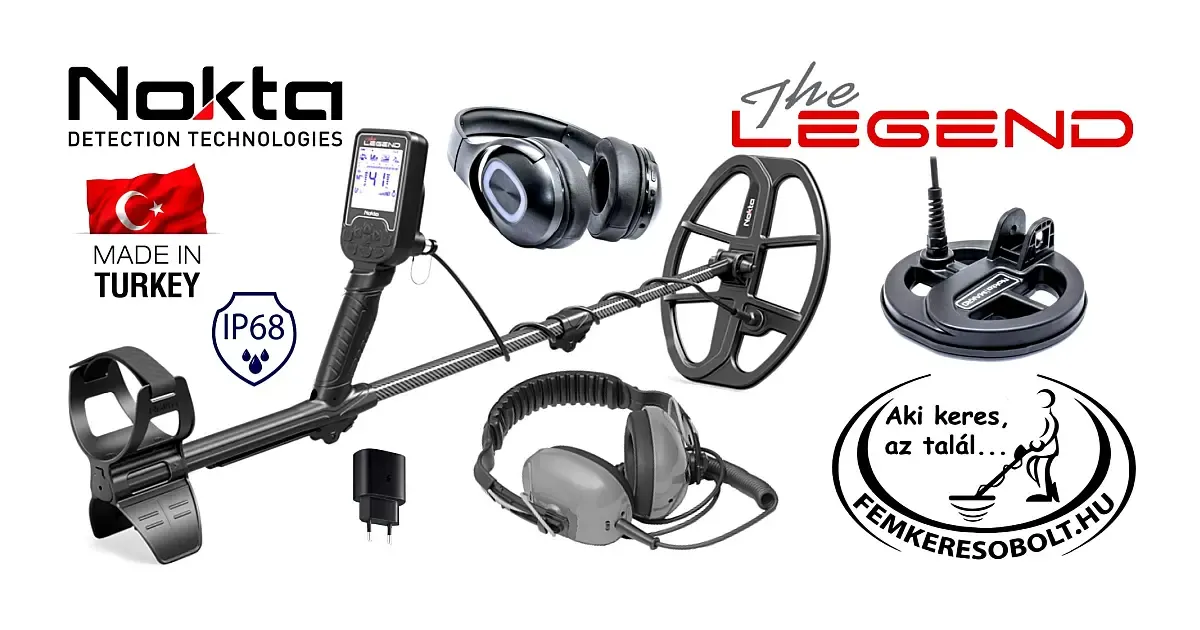 Nokta Legend + WHP + szonda + vízálló fejhallgató