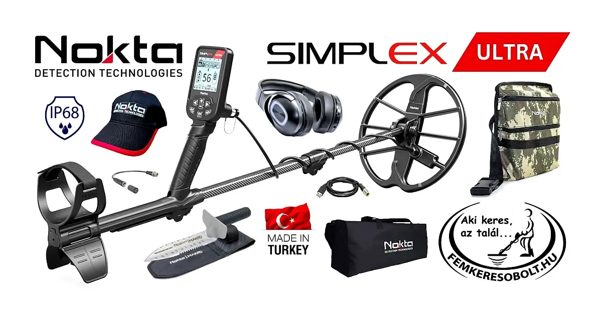 Nokta Simplex Ultra kiegészítők fejhallgatóval