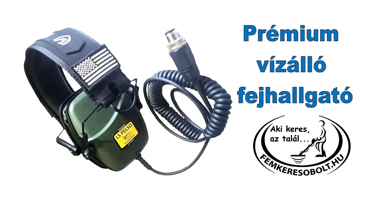 Prémium vízálló vezetékes fejhallgató Nokta fémkeresőre
