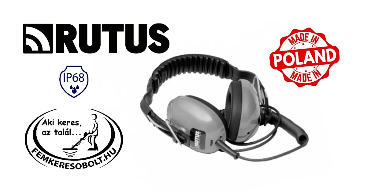 Rutus fémkereső vízálló fejhallgató