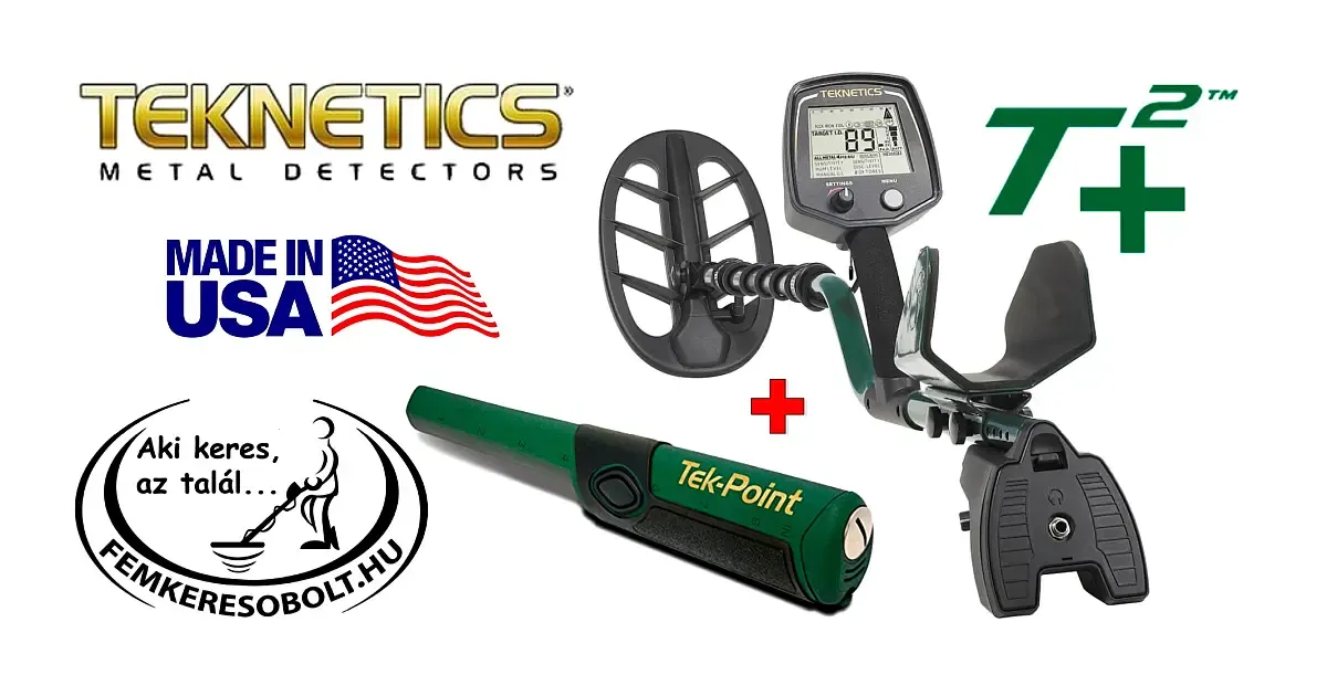 Teknetics T2+ fémkereső Teknetics Tek-Point pointerrel