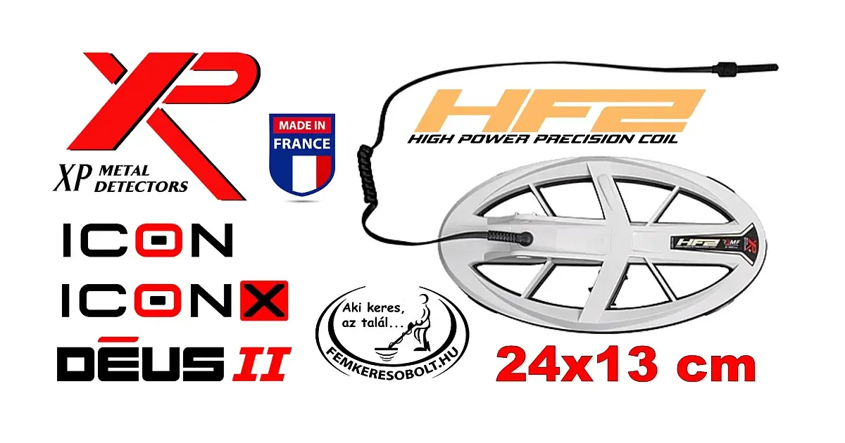 XP 24x13 cm-es HF szonda Deus 2 Icon Iconx fémkeresőkre