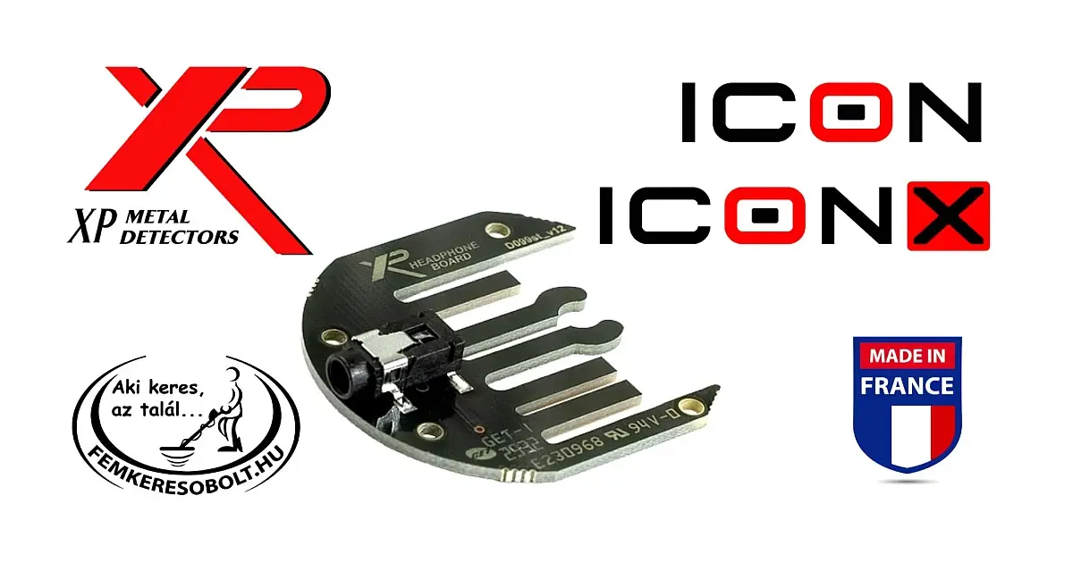 XP ICON X fémkereső fejhallgató adapter panel