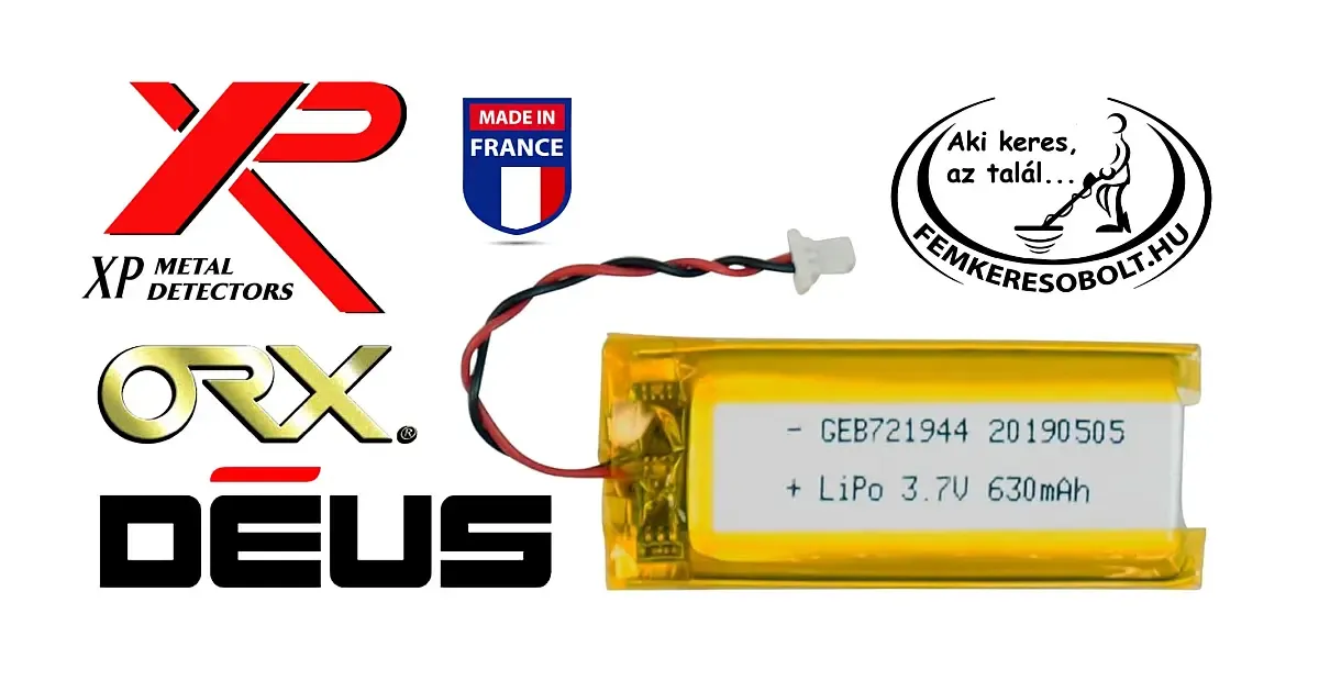 XP DEUS I. és ORX fémkereső belső akkumulátor