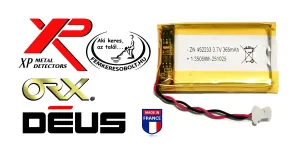 XP ORX és DEUS I fémkereső belső akkumulátor